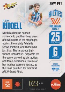 2023 Select Hilites & Rising Star AFLW #SHWPF2 Ash Riddell Back